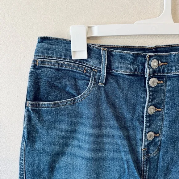 Levi’s Mile High Cropped Wide Leg Jeans Size 31 - Picture 3 of 9